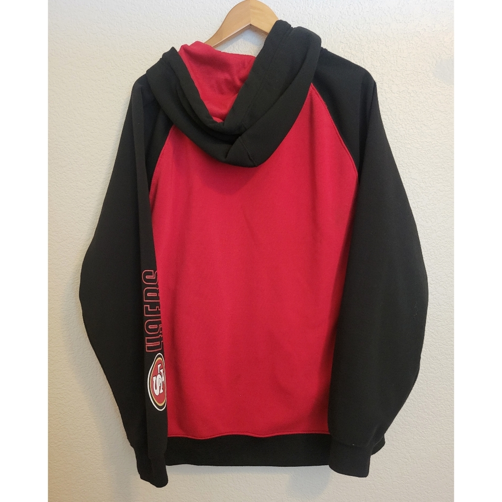 Mens San Francisco 49ers Red and Black Hoodie Size Xl - Picture 3 of 7